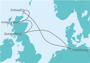 Itinéraire -  Royaume-Uni - Costa Croisières