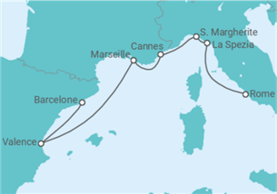 Itinéraire -  Italie, France, Espagne - Royal Caribbean