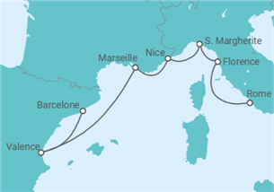 Itinéraire -  Italie, France, Espagne - Royal Caribbean