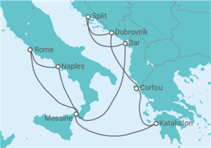 Itinéraire -  Italie, Grèce, Croatie - Celebrity Cruises