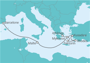 Itinéraire -  Malte, Turquie, Grèce - Celebrity Cruises