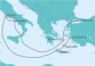 Itinéraire -  Grèce, Turquie, Italie - Celebrity Cruises