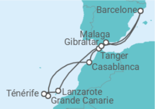 Itinéraire -  Iles Canaries et Madère - Celebrity Cruises