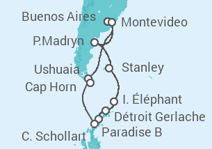 Itinéraire -  Argentine, Uruguay - Celebrity Cruises