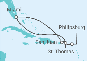 Itinéraire -  Porto Rico, Saint Martin, Iles Vierges Américaines - Carnival