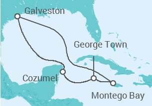 Itinéraire -  Mexique, Iles Caiman, Jamaique - Carnival
