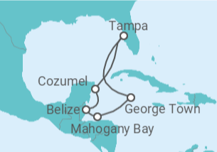 Itinéraire -  Iles Caiman, Belize, Mexique - Carnival