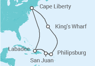 Itinéraire -  Bermudes, Saint Martin, Porto Rico - Royal Caribbean