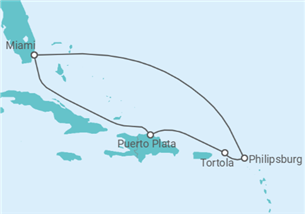Itinéraire -  Iles Vierges Britanniques, Saint Martin - Celebrity Cruises