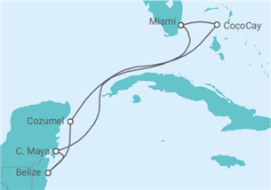 Itinéraire -  Mexique, Belize - Celebrity Cruises