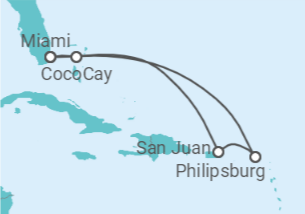 Itinéraire -  Iles Vierges Américaines, Saint Martin - Celebrity Cruises