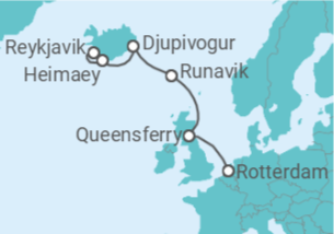 Itinéraire -  Islande - Holland America Line