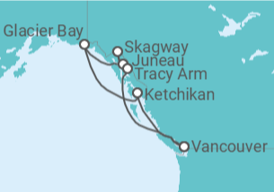 Itinéraire -  Alaska - Holland America Line