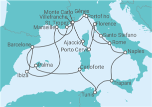 Itinéraire -  De Barcelone à Rome (Civitavecchia) - Explora Journeys