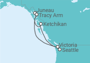Itinéraire -  Alaska - Cunard