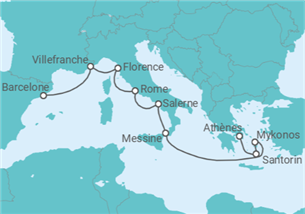 Itinéraire -  France, Italie, Grèce - Norwegian Cruise Line