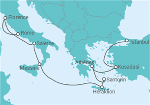 Itinéraire -  Italie, Grèce, Turquie - Norwegian Cruise Line