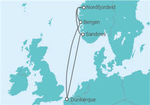 Itinéraire -  Le Meilleur de la Norvège - CFC Compagnie Française de Croisières