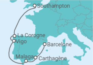 Itinéraire -  Espagne - Disney Cruise Line