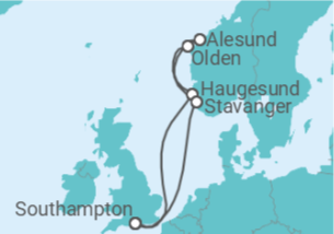Itinéraire -  Norvège - Disney Cruise Line