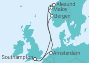 Itinéraire -  Hollande, Norvège - Disney Cruise Line