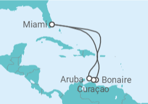 Itinéraire -  Curaçao, Bonaire, Saint-Eustache et Saba, Aruba - Holland America Line