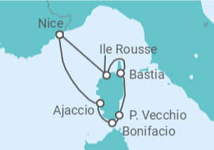 Itinéraire -  Grand tour de Corse, lîle de beauté révèle ses trésors - Vols inclus - CroisiMer