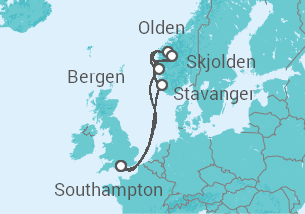 Itinéraire -  Norvège - Cunard