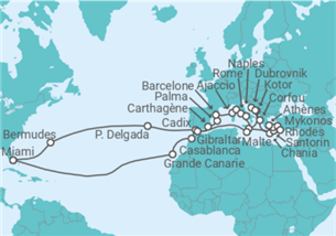 Itinéraire -  Tour du Monde - Princess Cruises