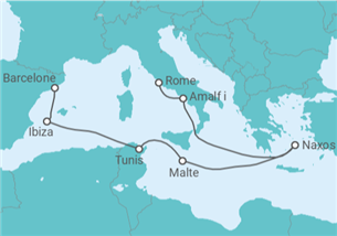 Itinéraire -  Espagne, Tunisie, Malte - Explora Journeys