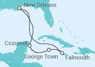 Itinéraire -  Jamaique, Iles Caiman, Mexique - Royal Caribbean