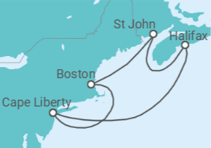 Itinéraire -  États-Unis, Canada - Virgin Voyages