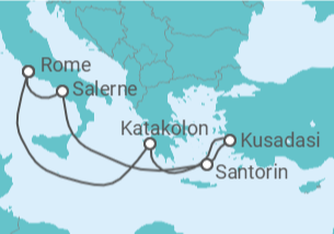 Itinéraire -  Italie, Grèce, Turquie - Princess Cruises