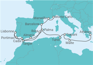 Itinéraire -  Méditerranée Mystique  - Regent Seven Seas