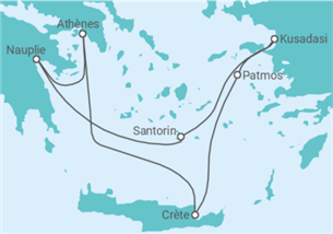 Itinéraire -  Rhapsodie Grecque - Regent Seven Seas