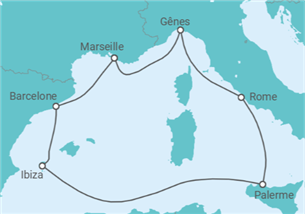 Itinéraire -  Rives du Soleil - Boissons incluses - MSC Croisières