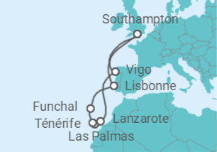 Itinéraire -  Iles Canaries et Madère TI - MSC Croisières