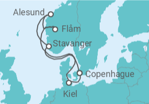 Itinéraire -  Terre des Vikings TI - Costa Croisières