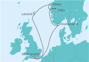 Itinéraire -  Royaume-Uni, Norvège TI - MSC Croisières