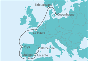 Itinéraire -  France, Espagne TI - Costa Croisières