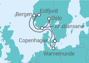Itinéraire -  Norvège, Danemark TI - MSC Croisières