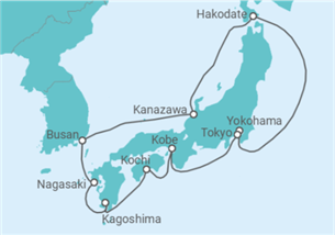 Itinéraire -  Japon, Corée Du Sud TI - Costa Croisières