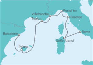 Itinéraire -  Espagne, France, Italie - Regent Seven Seas