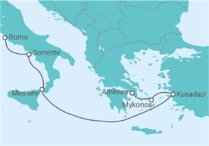 Itinéraire -  Grèce, Turquie, Italie - Regent Seven Seas