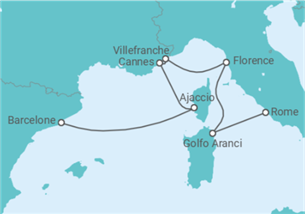 Itinéraire -  France, Italie - Regent Seven Seas
