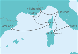 Itinéraire -  France, Italie - Regent Seven Seas