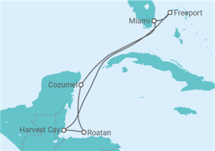 Itinéraire -  Honduras, Mexique - Regent Seven Seas