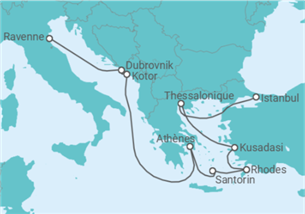 Itinéraire -  Croatie, Monténégro, Grèce, Turquie - Norwegian Cruise Line