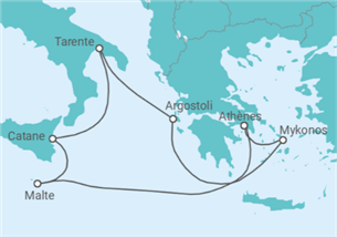 Itinéraire -  Italie, Grèce, Malte - Costa Croisières