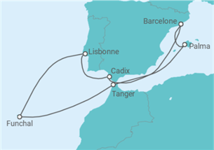 Itinéraire -  Espagne, Portugal, Maroc - Celebrity Cruises